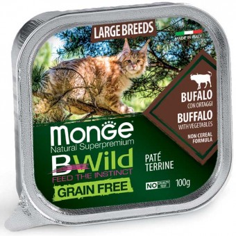 Monge Adult Large Breeds Patè terrine Bufalo con Ortaggi 100g